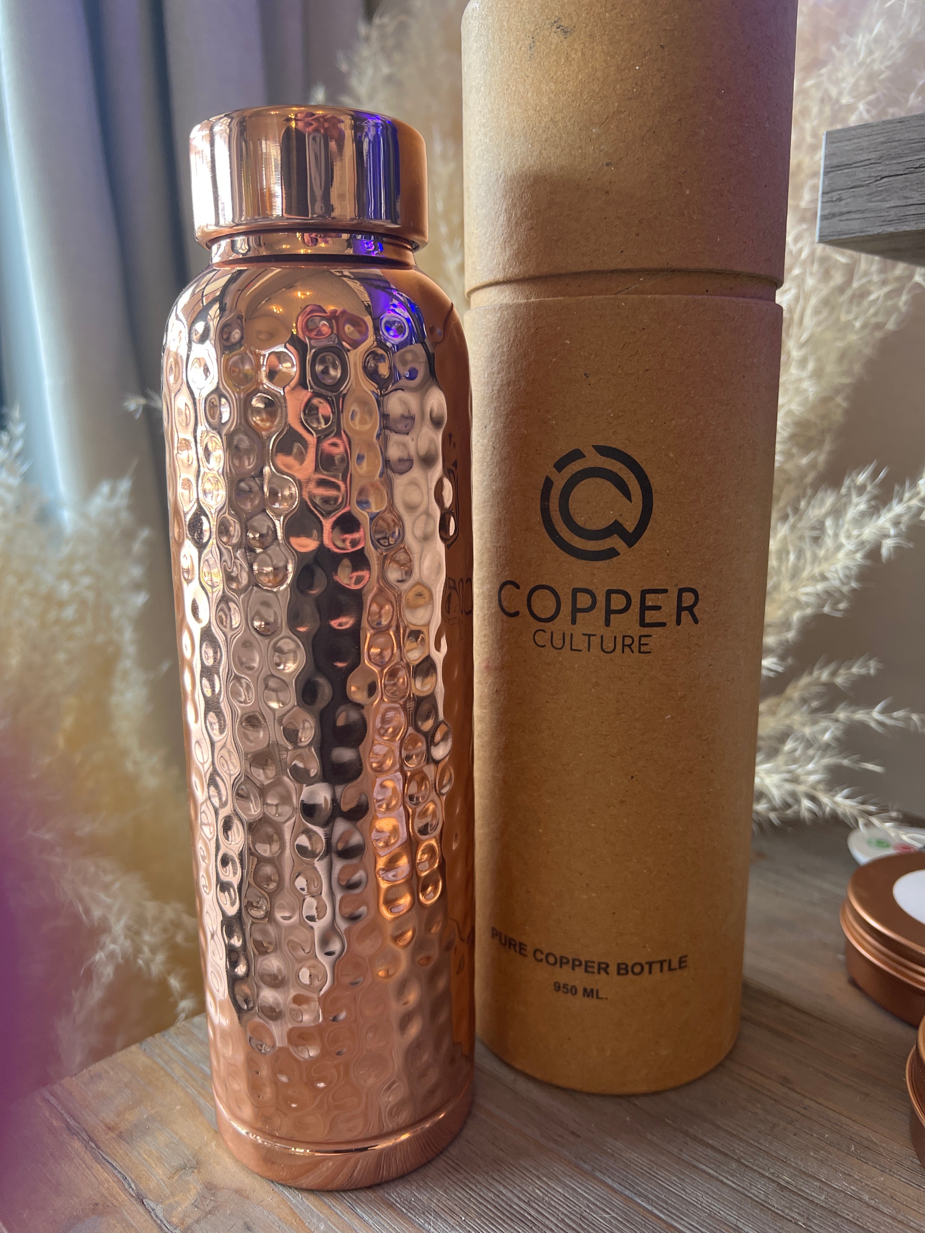 Pure Copper Water Bottle-Copper Culture