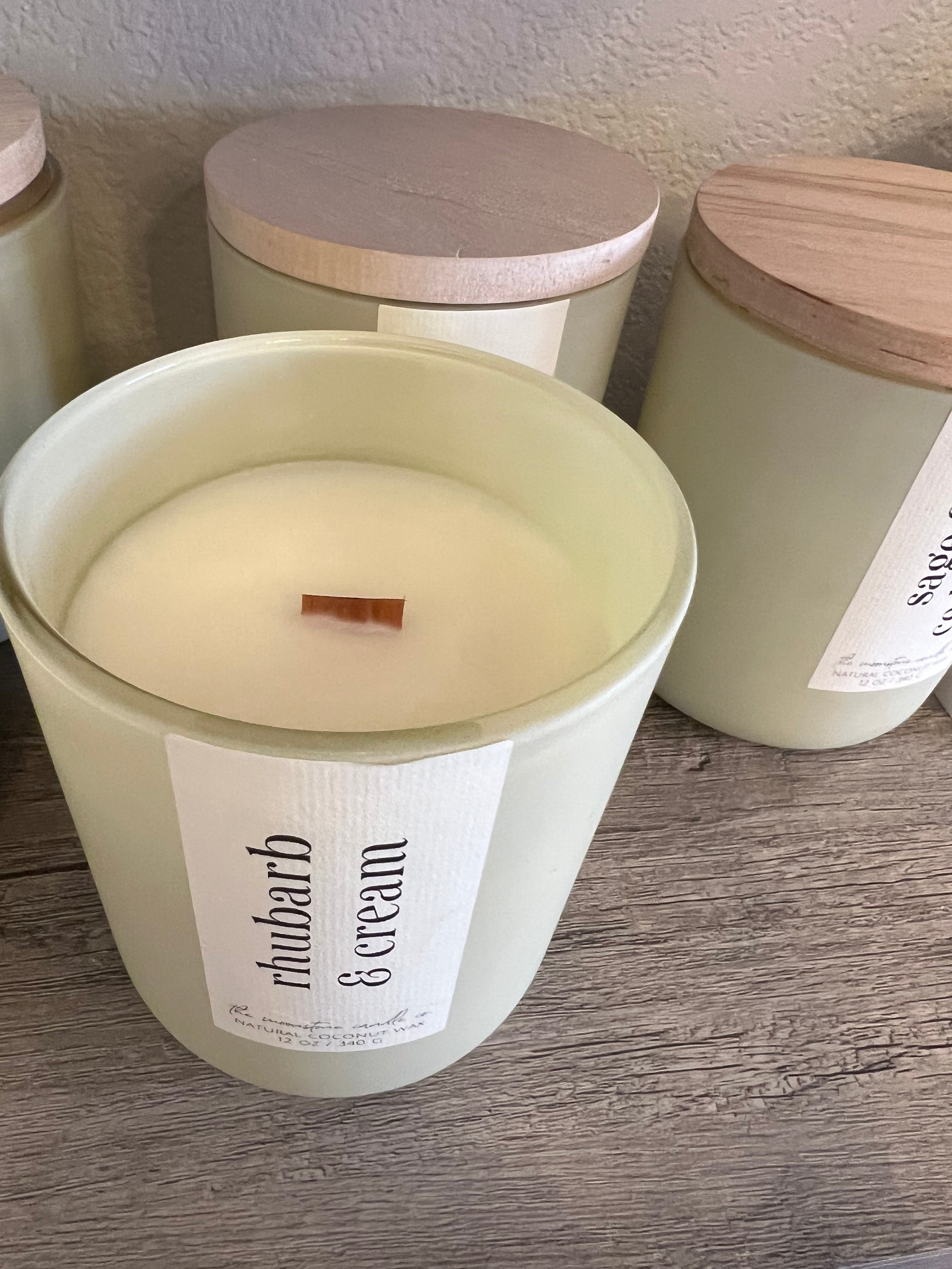 Rhubarb and Cream Candle