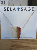 Raw Quartz Crystal Point Necklace (Gold Filled)