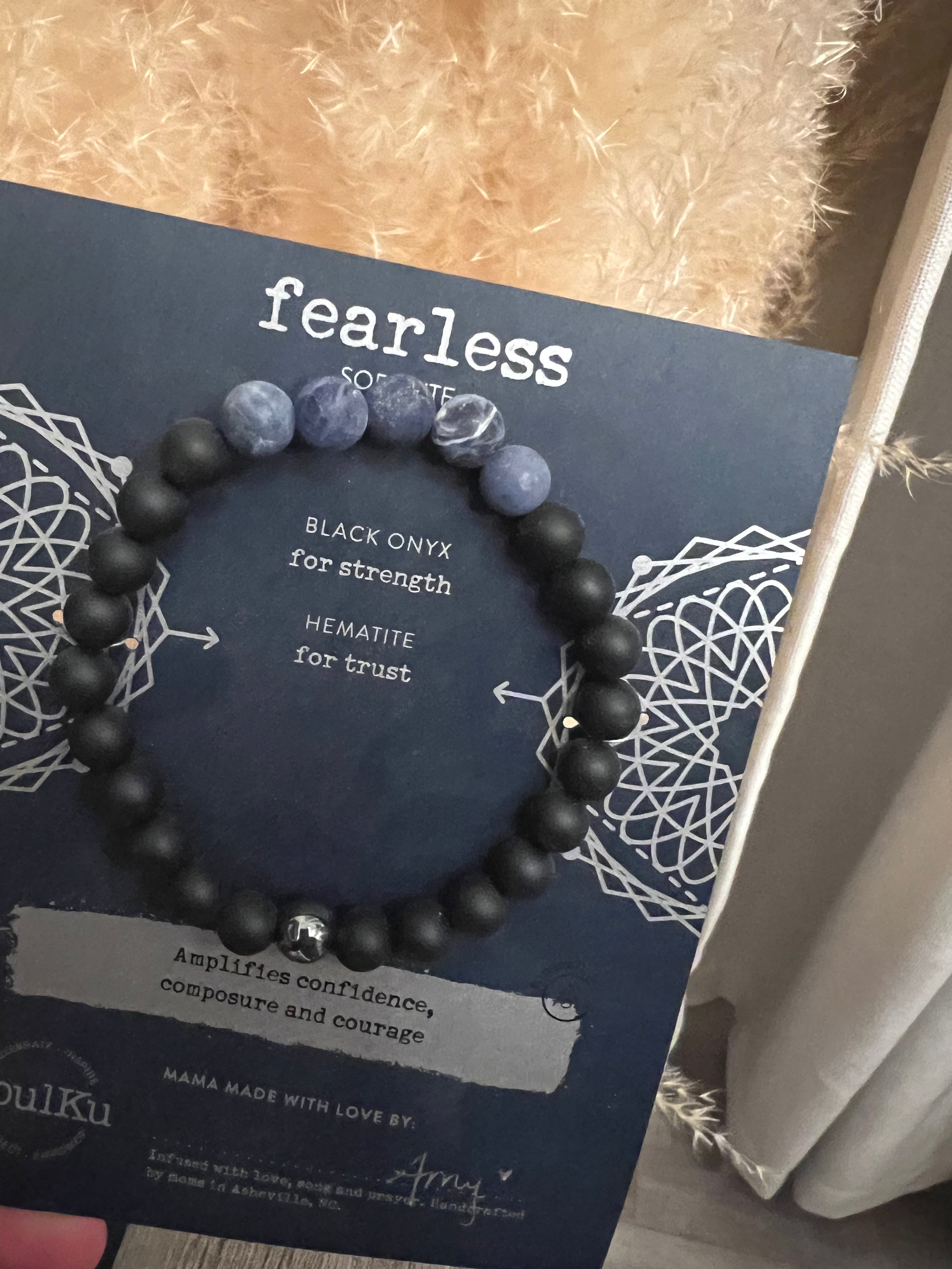 Black Onyx Hematite “Fearless”