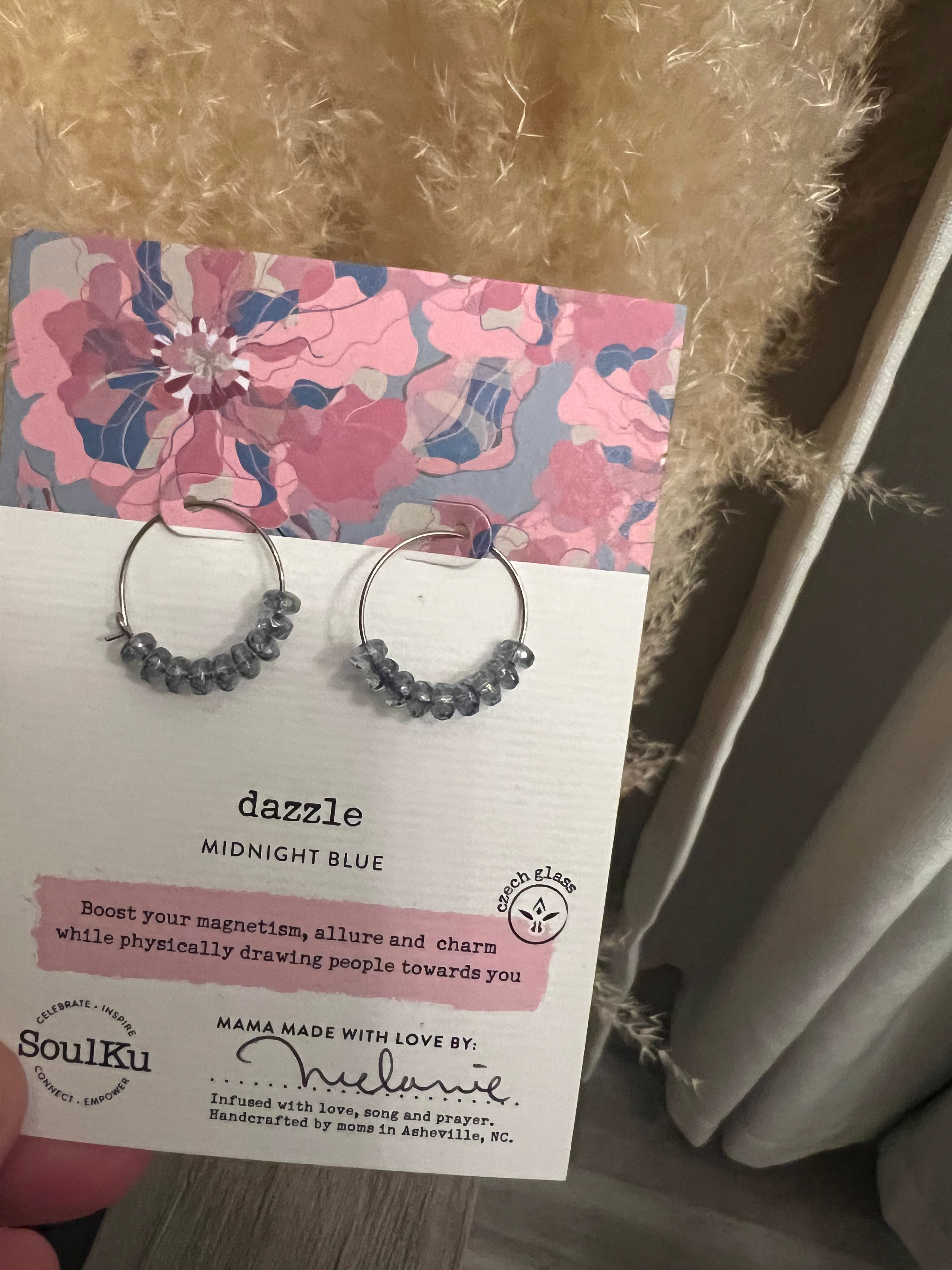 Dazzle Midnight Blue Earrings